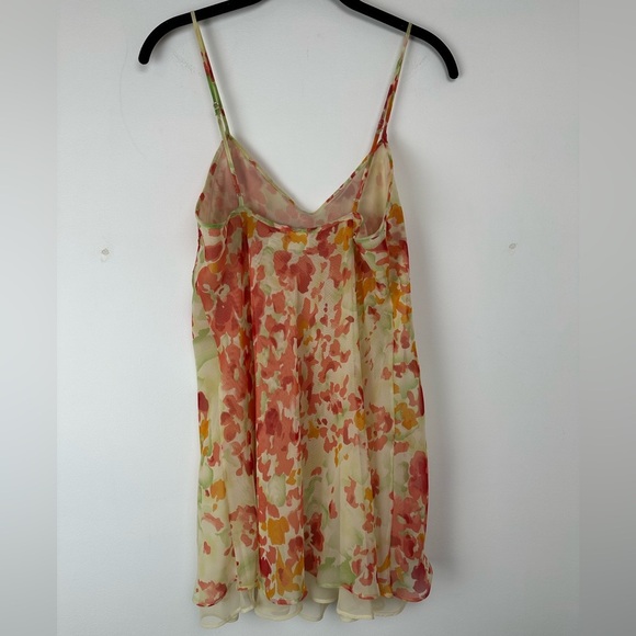 Gilligan O'Malley Nightgown Size Medium Sheer Slip Dress Y2K Watercolor Floral - Picture 2 of 6